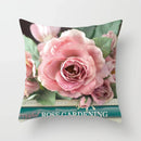 Axyaa Flower Pattern Decorative Sofa Cushion Cover Pillow Pink
