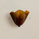 Axyaa Retro Floral Glass Wall Lamp: Modern, Nordic Design LED Sconce for Bedroom or Study