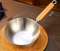 Axyaa Stainless Steel Small Wok Frying Pan for Induction Cooker and Gas Stove