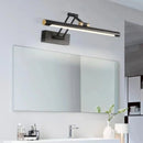 Axyaa Foldable LED Lighted Mirror Headlights for Bathroom Cabinets & Shower Makeup