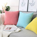 Axyaa Soft Corduroy Corn Grain Throw Pillow Cover for Home Decor - 40/45/50cm
