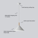 Axyaa Modern Art Iron Wood Pendant Lamp for Bedroom and Dining Room