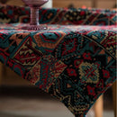 Axya Geometric Bohemian Colored Jacquard Tablecloth - Double-sided American Design