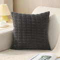 Axyaa Soft Striped Corduroy Throw Pillow Covers in 45x45cm