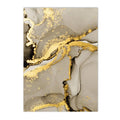 Axyaa Beige Golden Marble Abstract Wall Art Posters Luxury Canvas Print