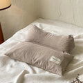 Axyaa Cotton Linen Pillow with Buckwheat Fill | Neck Support and Foldable Design