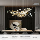 Axyaa Ginkgo Leaf Lamps: Branch Chandeliers for Living Room, Dining Room, Art Hall