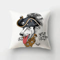 Axyaa Cartoon Dogs Landscape Cushion Cover - 45x45cm Sofa Home Decor