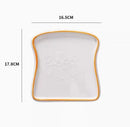 Axyaa Ceramic Breakfast Plate - Elegant Dish for Toast, Bread, Baked Food & Snacks