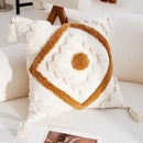 Axyaa Boho Beige Brown Jacquard Embroidery Pillowcase 45X45cm