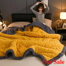 Axyaa Winter Plush Fleece Blanket - Cozy Sofa Quilt for Office and Home