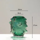 Axyaa Sea Cucumber Green Glass Vase Terrarium Hydroponic Home Decor