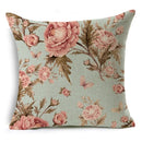 Axyaa Rose Flower Linen Pillowcase 45*45cm Office Car Sofa Living Room Decor