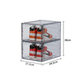 Axyaa Clear Shoe Box Storage Organizer Stackable Dustproof Plastic