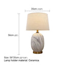 Axyaa Grey Ceramic LED Table Lamp Modern Nordic Design for Home Decor