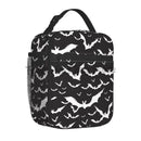Axyaa Insulated Goth Bats Lunch Bag: Reusable Waterproof Thermal Cooler Tote