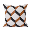 Geometric Gray Cushion Cover by Axyaa - 100% Cotton Decorative Pillowcase in 45x45cm & 50x50cm