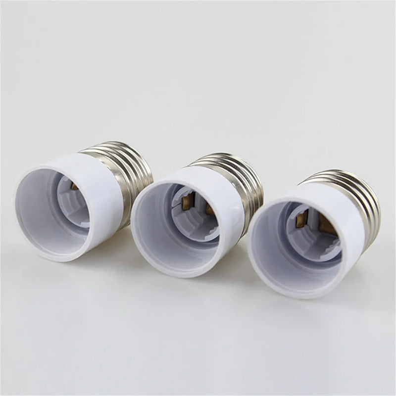 Axyaa E27 to E14 Socket Adapter: White Medium to Candelabra Bulb Converter