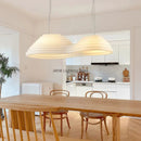 Axyaa White Resin Terrace Chandelier LED Pendant Light for Modern Interior Decor