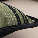 Axyaa Chenille Striped Geometric Cushion Cover Set