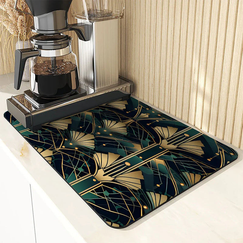 Axyaa Geometric Figures Absorbent Drying Mat