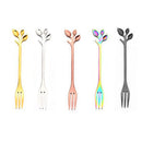 Axyaa Stainless Steel Leaf Fruit Fork Set
