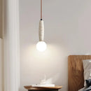 Axyaa Retro Stone LED Chandelier with Glass Lampshade for Bedroom Decor