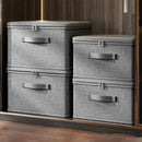 Axyaa Large Capacity Foldable Storage Box with Zipper and Cover