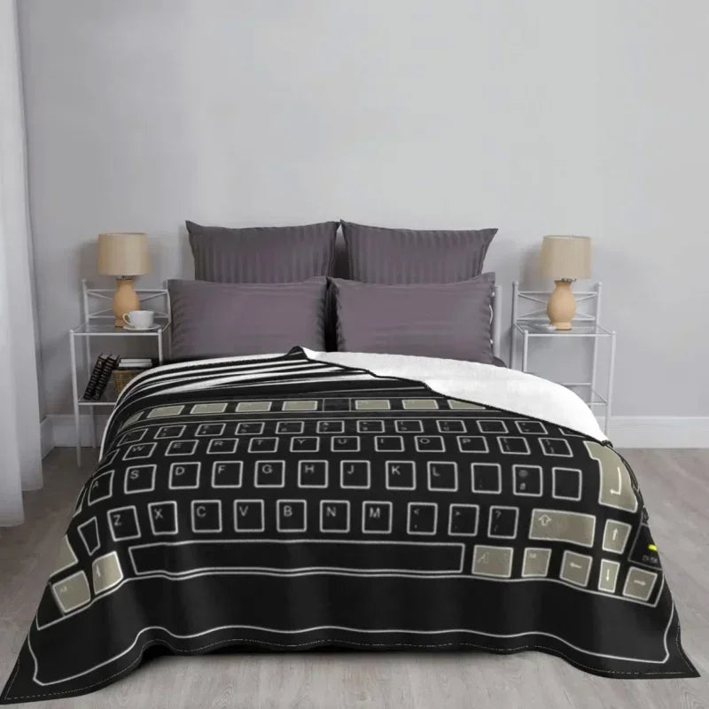 Axyaa Ultra-Soft Fleece Amiga Throw Blanket - C64 Logo - Bedroom, Car, Sofa, Quilt