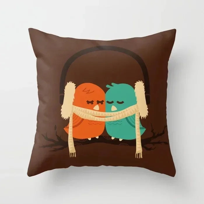Axyaa Cartoon Animal Pillowcase: Office Car Seat Decor, Sofa Bedroom Cute Pillowcase