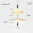 Axyaa UFO LED Pendant Lights - Modern Saucer Hanging Lamp for Home Decor