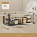Axyaa Expandable Spice Rack Layered Cabinet Storage Shelf with Hanging Basket