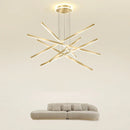 Axyaa Luminous Ceiling Plate Chandelier: Aluminum LED Lighting for Living Room Table Island