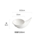 Axyaa White Ceramic Dessert Sushi Snack Molecular Cuisine Restaurant Plate