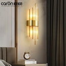 Axyaa Nordic Crystal LED Wall Lamp - Stainless Steel Decor for Home, Study, Bedroom