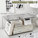 Acrylic Desk Stationery Organizer by Axyaa: Clear Desktop Storage Box for School Supplies