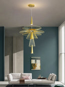 Axya Iron Art Design LED Pendant Light - Black/Gold Nordic Spot Fixture
