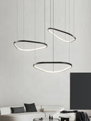 Axyaa Modern Round LED Pendant Light for Living Room Dining Kitchen Bedroom