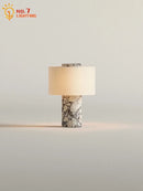 Axyaa Marble Table Lamp with USB Charging, Touch Switch LED Desk Light for Bedroom
