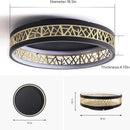 Axyaa Modern LED Hollow Out Black Gold Ceiling Light for Home Decor