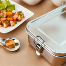 Axyaa Stainless Steel Bento Box: Sealed Metal Lunch Container for Kids & Adults
