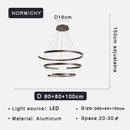 Axyaa Modern Black 3 Rings LED Chandelier for Living Room, Bedroom & Restaurant