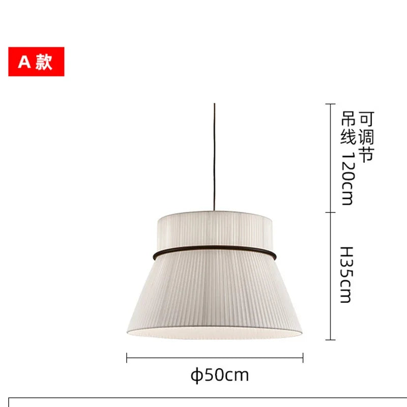 Axyaa Wabi Sabi Fabric Chandelier Nordic Style Pendant Light for Home Decoration