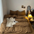 Axyaa Retro Four Piece Bedding Set with Duvet Cover and Bed Sheet