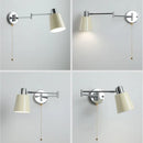 Axyaa Cream LED Swing Long Arm Wall Lamp for Living Room & Bedroom
