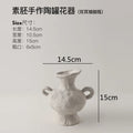 Axyaa Embryo Ceramic Vase Retro Desktop Decor Flower Arrangement Ornament Pot