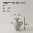 Axyaa Embryo Ceramic Vase Retro Desktop Decor Flower Arrangement Ornament Pot