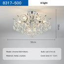 Axyaa Chrome LED Ceiling Lights Elegant Chandelier for Luxury Living Room Decor