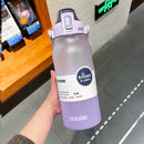 Axyaa 1500/2000ml Tritan Water Bottle with Time Marker, Leak-Proof, BPA-Free Gradient Color