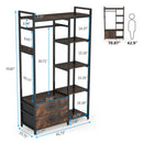 Axyaa Metal Garment Rack with Shelves & 2 Drawers: Heavy-Duty Clothing Storage